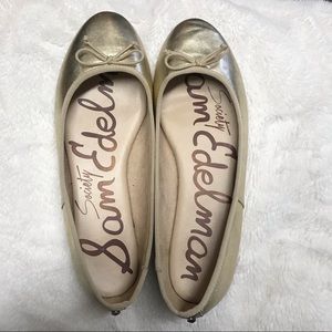 Sam Edelman gold flats